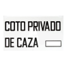 Tablilla Coto Privado de Caza
